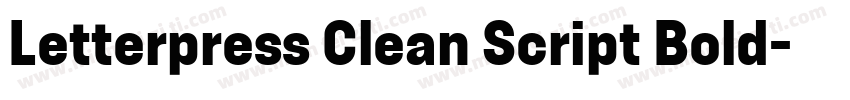 Letterpress Clean Script Bold字体转换